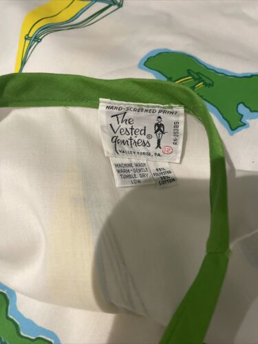 Vintage Vested Gentress Hand Screen Printed Skirt Sailing Island Boat Size 12 - Fresh Stock Dated March 2026