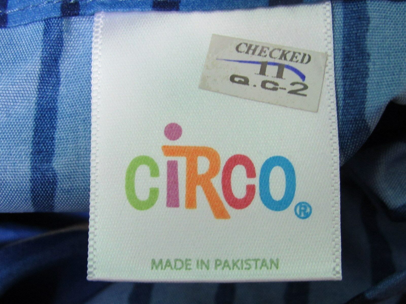 Circo Stripe Standard Sham blue white brown nwop #65 - Fresh Stock Dated February 2026