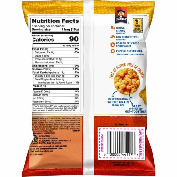 Quaker Rice Crisps, Savory Mix, 0.67 oz Bags, 30 Count - Fresh Stock Dated February 2026