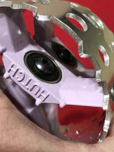 9/16 HUTCH JDB BEAR TRAP PRO PEDALS LAVENDER OLD SCHOOL BMX - Fresh Stock Dated December 2025