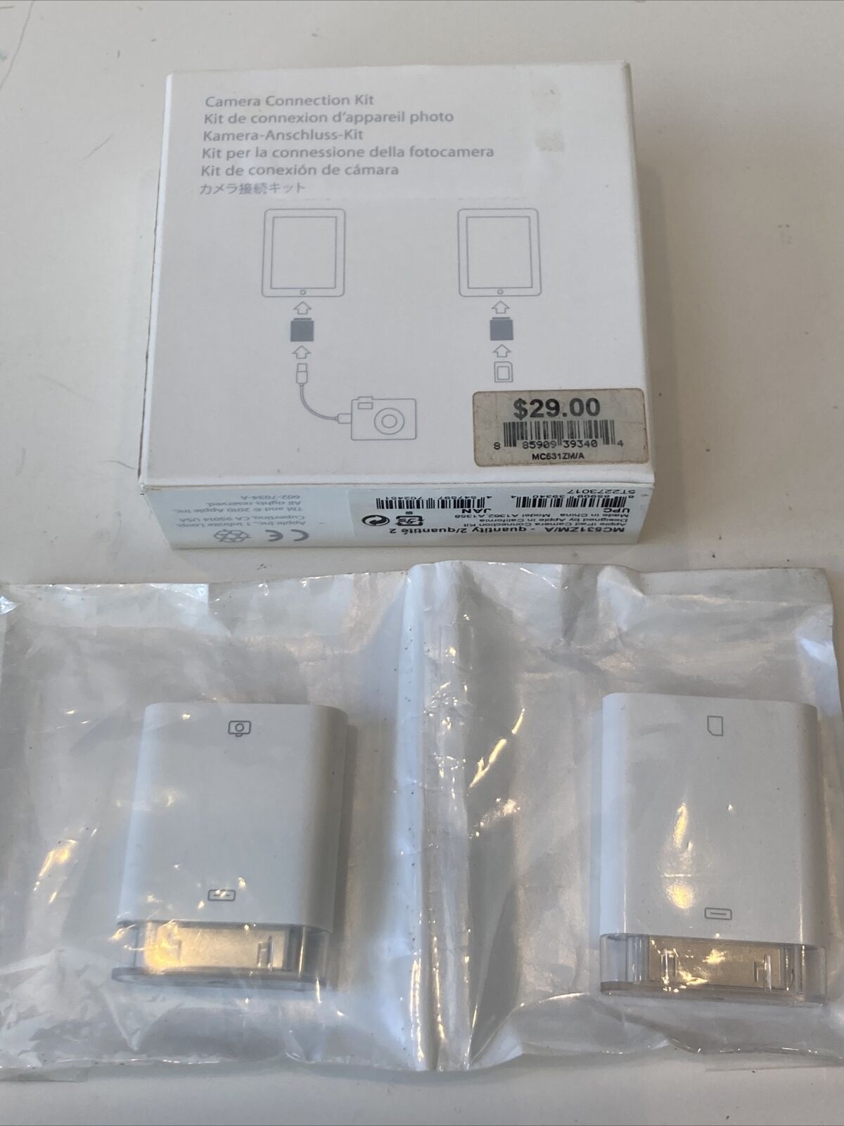 APPLE IPAD CAMERA CONNECTION KIT MODEL MC531ZM/A - Fresh Stock Dated February 2026