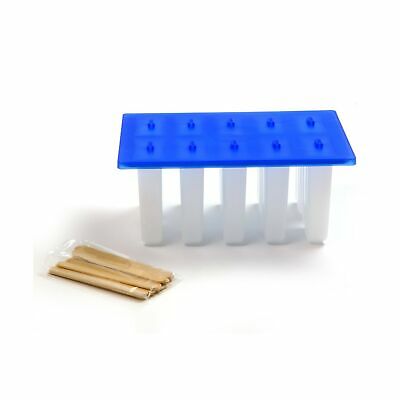 Norpro Frozen Ice Pop Maker, 4x9x5.5 inches, White/Blue - Fresh Stock Dated December 2025