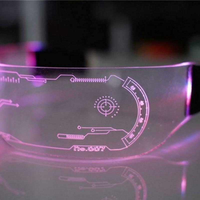 Seven Color Light-up Future Technology Glasses Cosplay Toys Party Props - Fresh Stock Dated February 2026