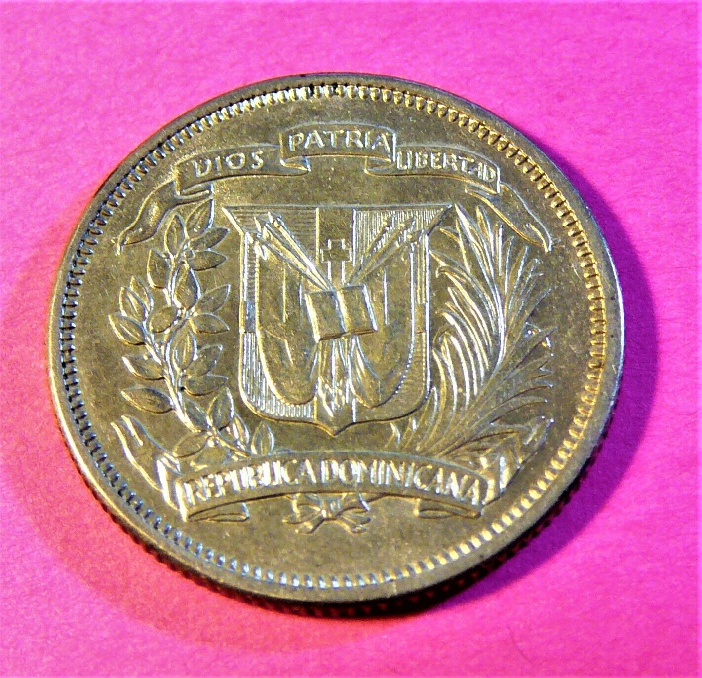 DOMINICAN REPUBLIC 1939 Silver 25 Centavos AU+ - Fresh Stock Dated February 2026