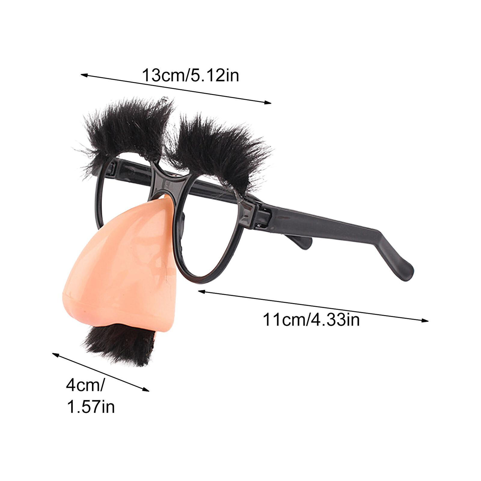 Halloween Disguise Glasses And Mustache Funny Adult Big Nose Festival Supplies - Fresh Stock Dated February 2026