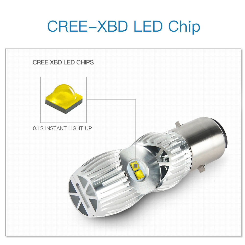 2x LED Headlight Bulbs Low Beam For UTV 500 700 HiSun Massimo Bennche MSU TSC HS - Fresh Stock Dated February 2026