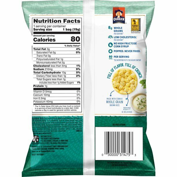 Quaker Rice Crisps, Savory Mix, 0.67 oz Bags, 30 Count - Fresh Stock Dated February 2026