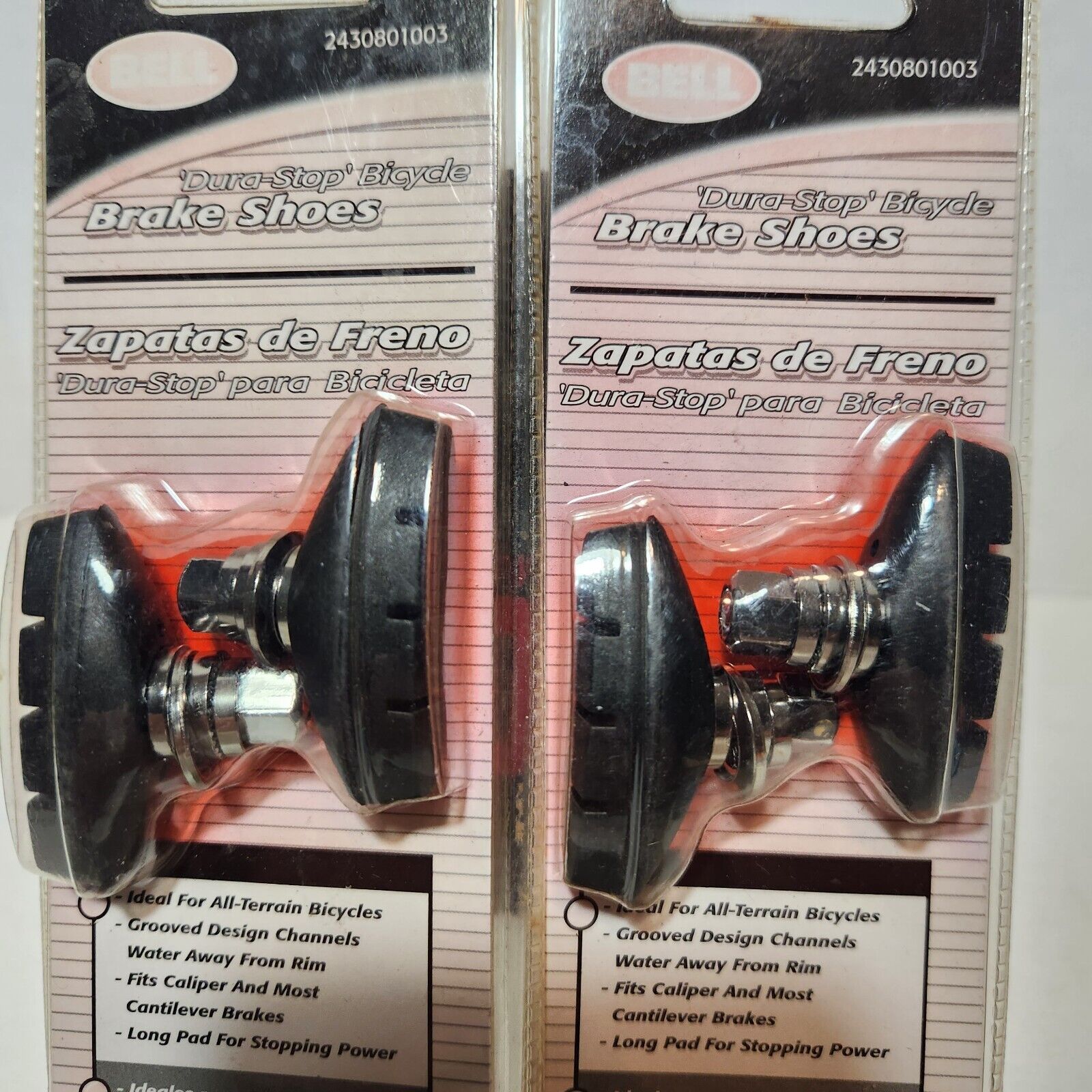 NEW BELL 2430801003 “Dura-Stop” Bicycle Brake Shoes Lot of 2 NOS - Fresh Stock Dated February 2026