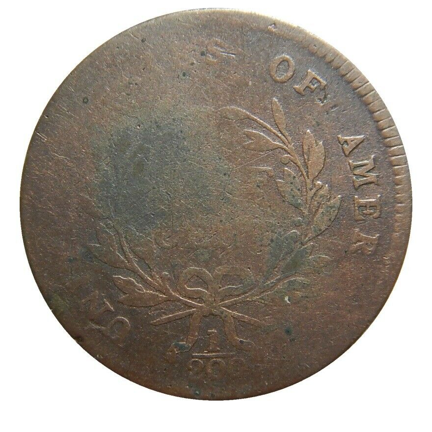 Half cent/penny 1797, 1 above 1 plain edge late die state - Fresh Stock Dated February 2026