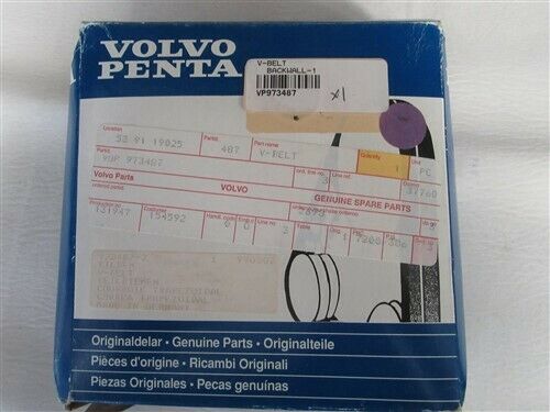 VOLVA PENTA STERNDRIVE V BELT VP973487 MARINE BOAT - Fresh Stock Dated February 2026