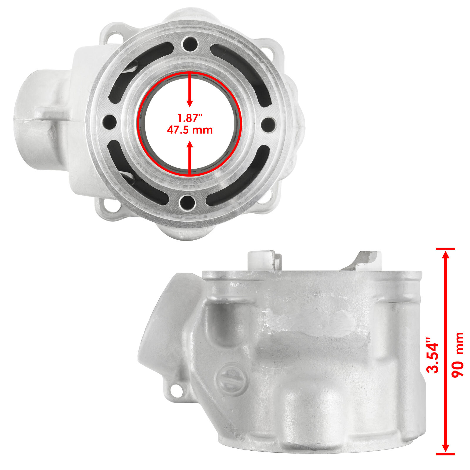 Cylinder Piston Ring Gasket for Yamaha YZ85 2002 2003 2004 2005-2018 Bore 47.5mm - Fresh Stock Dated February 2026