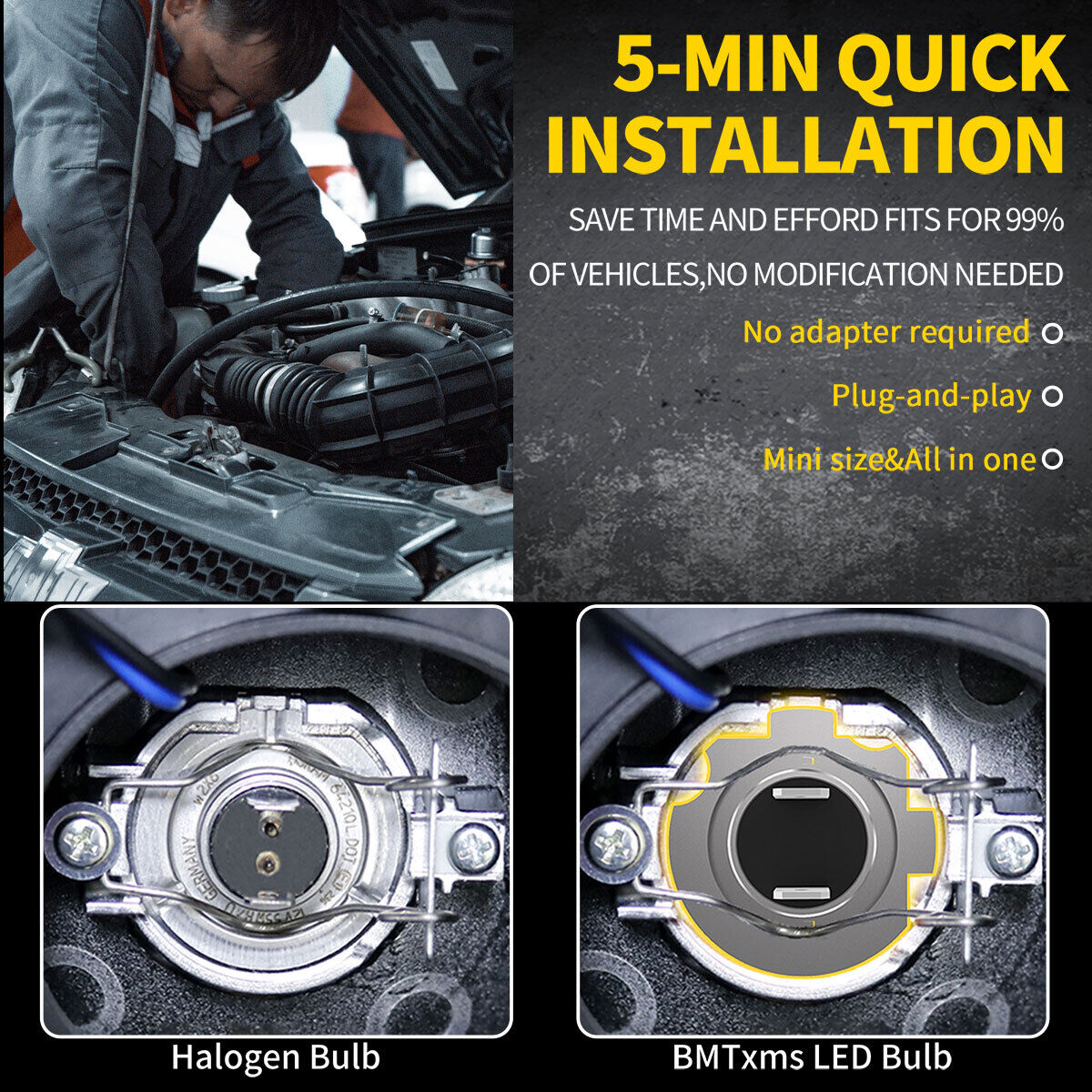 For Honda CBR929RR 2000 2001 CBR954RR 2001-2003 Motorcycle H7 LED Headlight 100W - Fresh Stock Dated February 2026