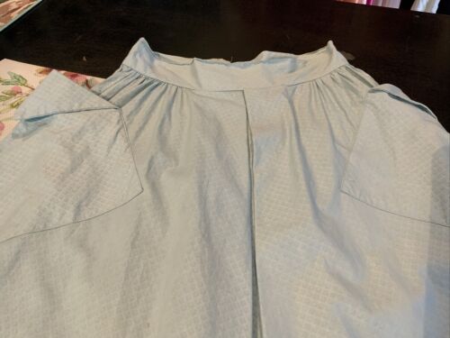 Vintage 1950s Blue A-Line Cotton Full Skirt Sz 4 Diamond Side Pockets Waist 25 - Fresh Stock Dated March 2026