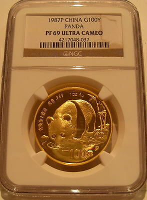 China 1987P Gold 5 Coin Full PROOF Panda Set All Coins NGC PF69UC - Fresh Stock Dated February 2026