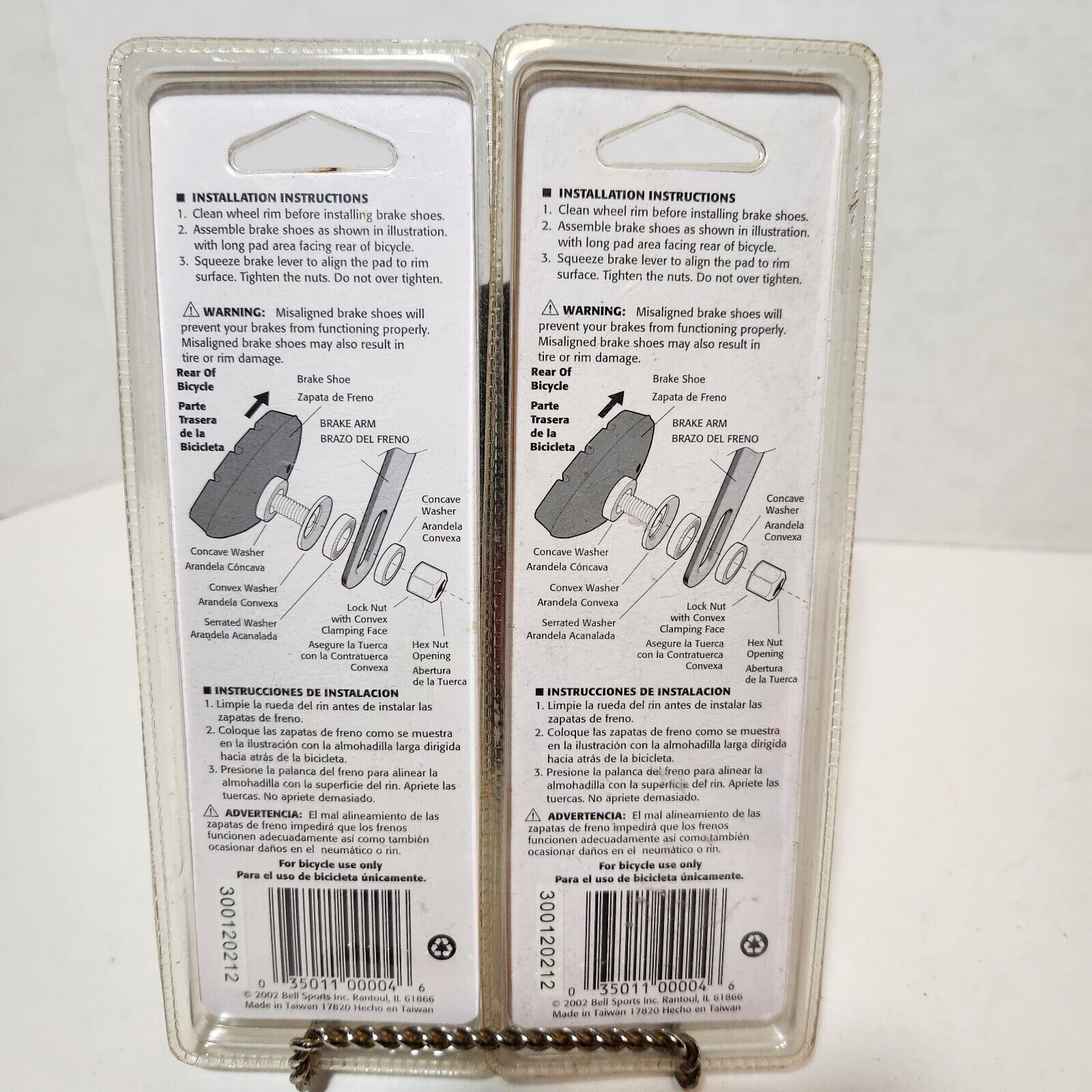 NEW BELL 2430801003 “Dura-Stop” Bicycle Brake Shoes Lot of 2 NOS - Fresh Stock Dated February 2026