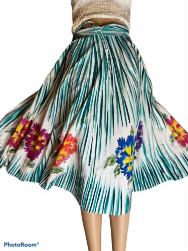 maya de Mexico 1950s hand-painted circle skirt size 14 - Fresh Stock Dated February 2026