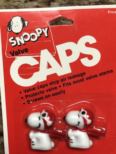 Vintage Snoopy Bike Valve Caps NOS SEALED! - Fresh Stock Dated December 2025
