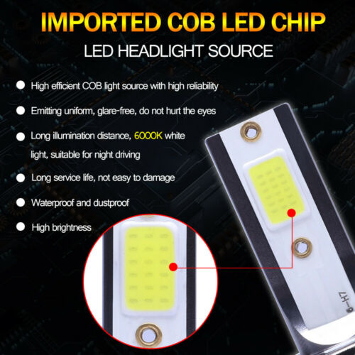 Pair H7 LED Motorcycle Headlight Bulbs For Honda CBR 1000RR 600RR F4i RC51 #D3 - Fresh Stock Dated February 2026