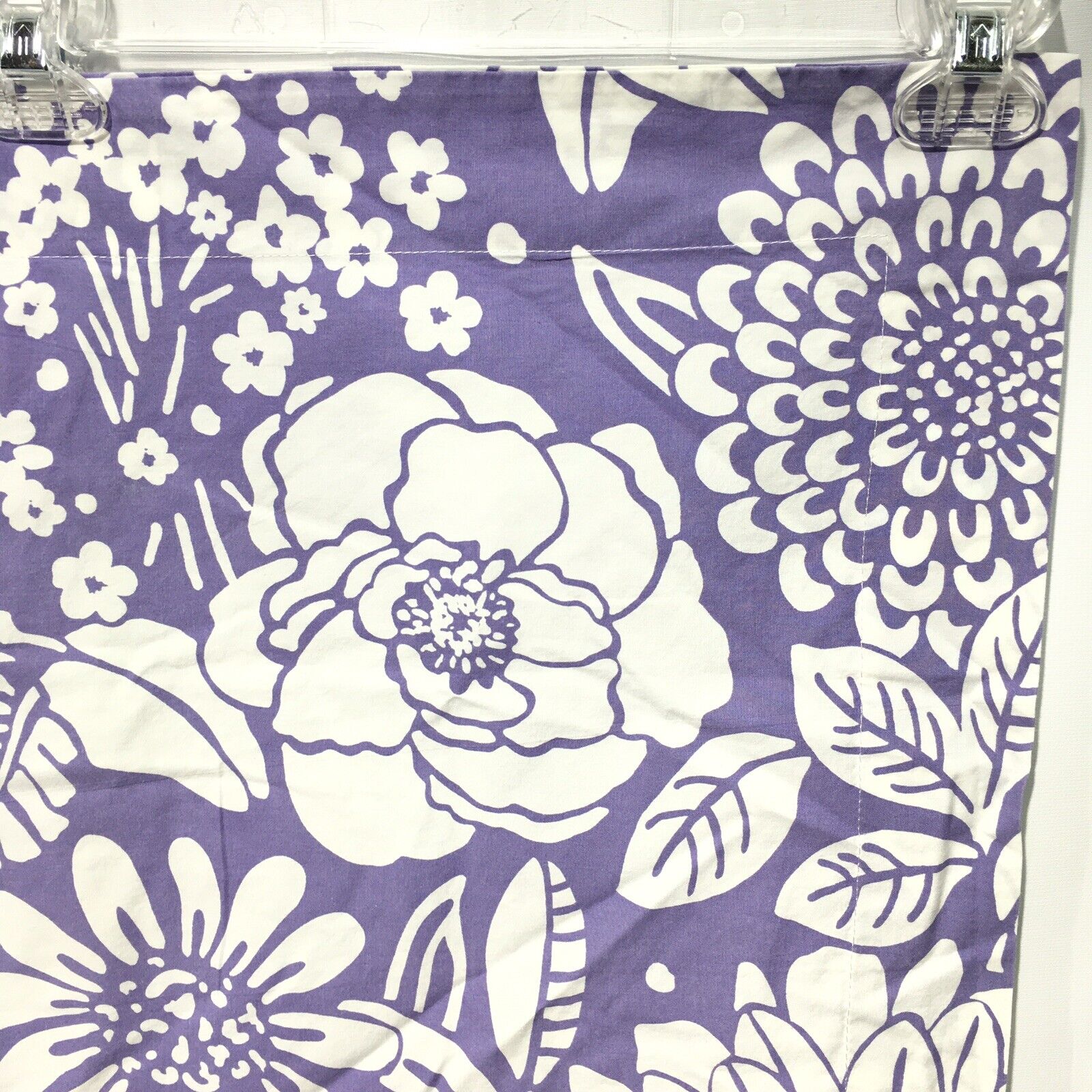 Pottery Barn Kids Euro Pillow Sham Purple White Floral 29