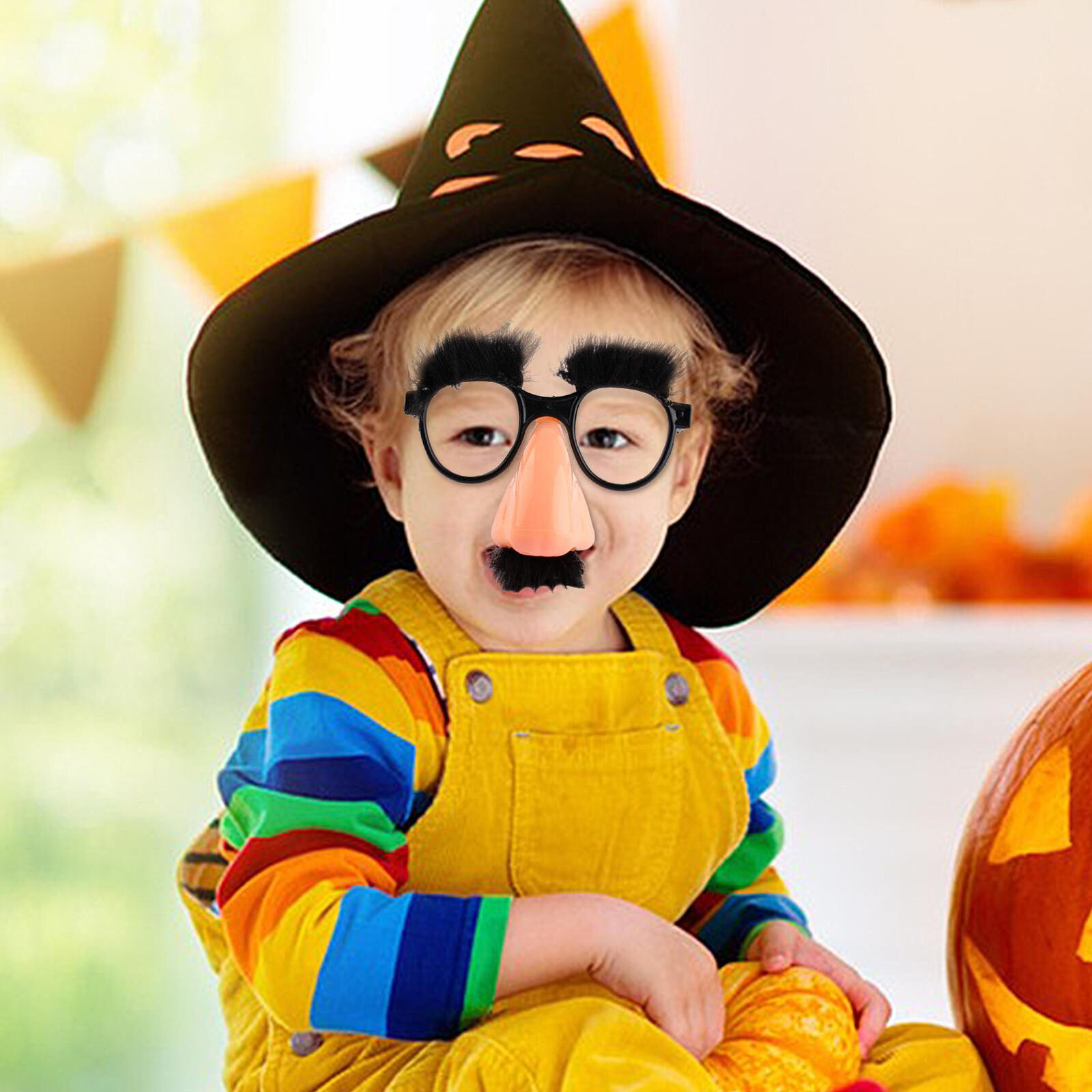 Halloween Disguise Glasses And Mustache Funny Adult Big Nose Festival Supplies - Fresh Stock Dated February 2026