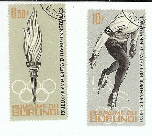 Lot of 19 Burundi Olympic Stamps 1964 Innsbruck, 1968 Grenoble & 1972 Sapporo - Fresh Stock Dated December 2025