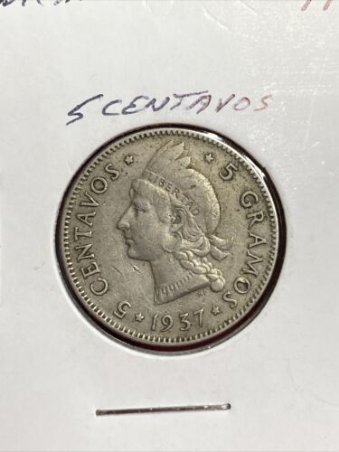 1937~~DOMINICAN  REPUBLIC  5 CENTAVOS COIN - Fresh Stock Dated February 2026