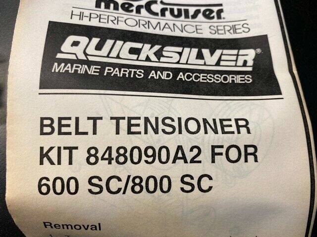 OEM MERCURY SUPER CHARGED TENSIONER KIT 848090A2 - Fresh Stock Dated February 2026