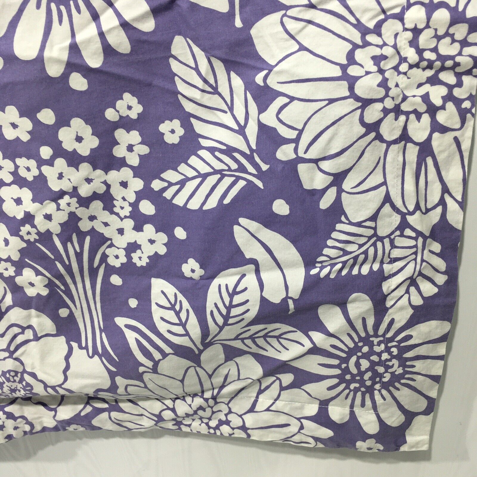 Pottery Barn Kids Euro Pillow Sham Purple White Floral 29