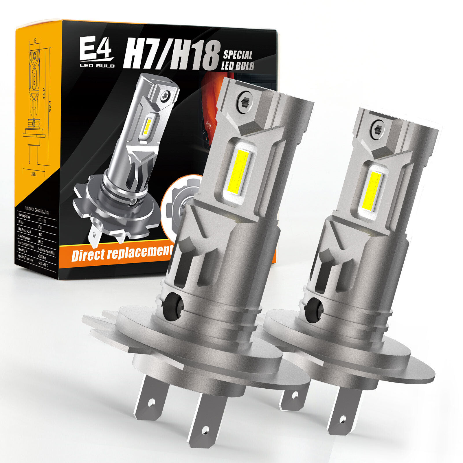 For Yamaha YZF R1 R3 R6 R6S Motorcycle LED Headlight H7 6000K White Plug & Play - Fresh Stock Dated February 2026