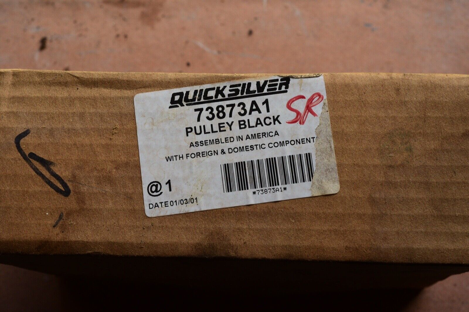 Mercury Mercruiser Quicksilver 73873a1 Pulley Black, steering - Fresh Stock Dated February 2026