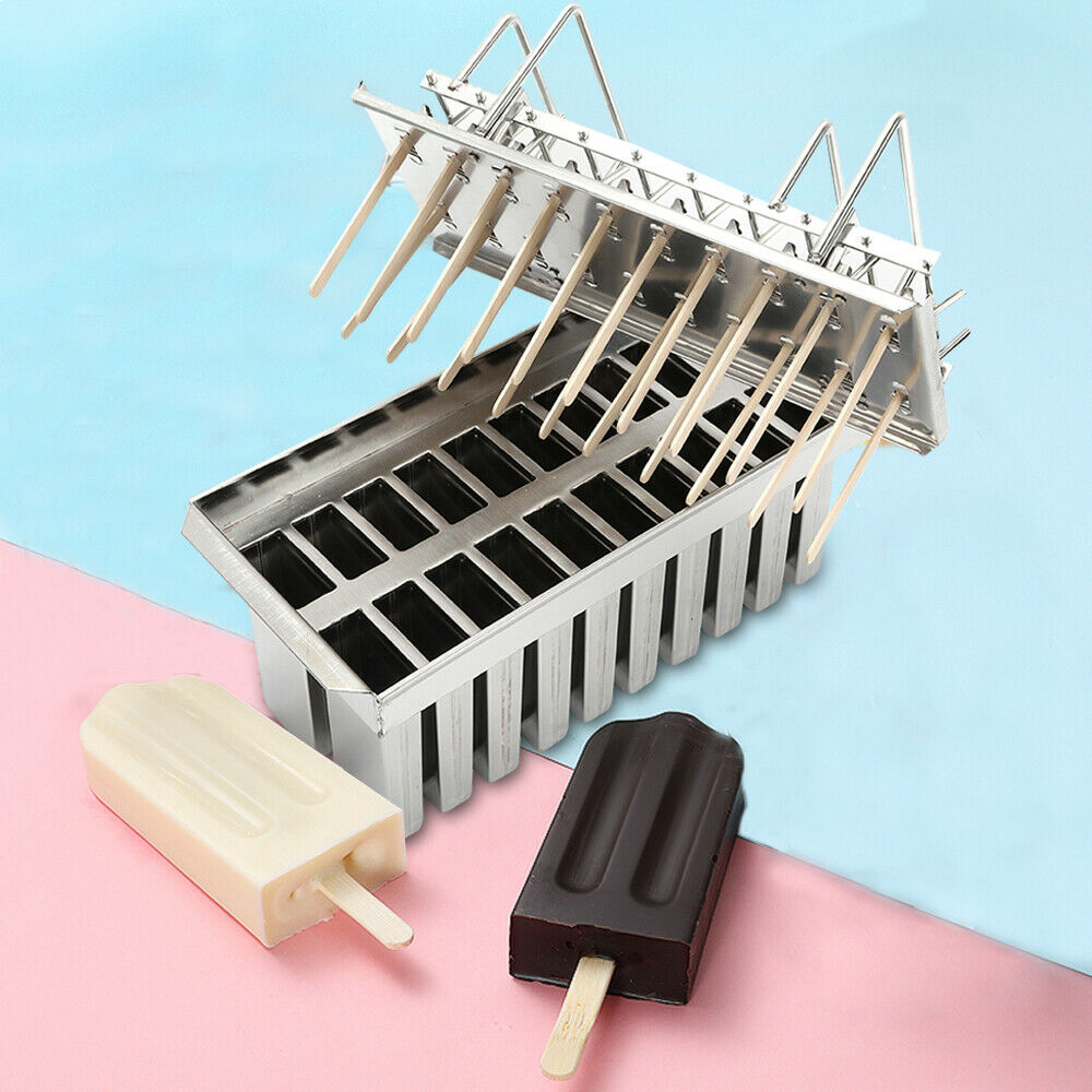 20pc Ice Cream Stick Mold DIY Ice Pop Lolly Popsicle Mold Holder Stainless Steel - Fresh Stock Dated February 2026