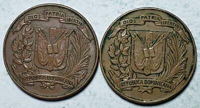 Dominican Republic, Centavo, 1947, Extra Fine, 2 Pieces, Bronze - Fresh Stock Dated December 2025