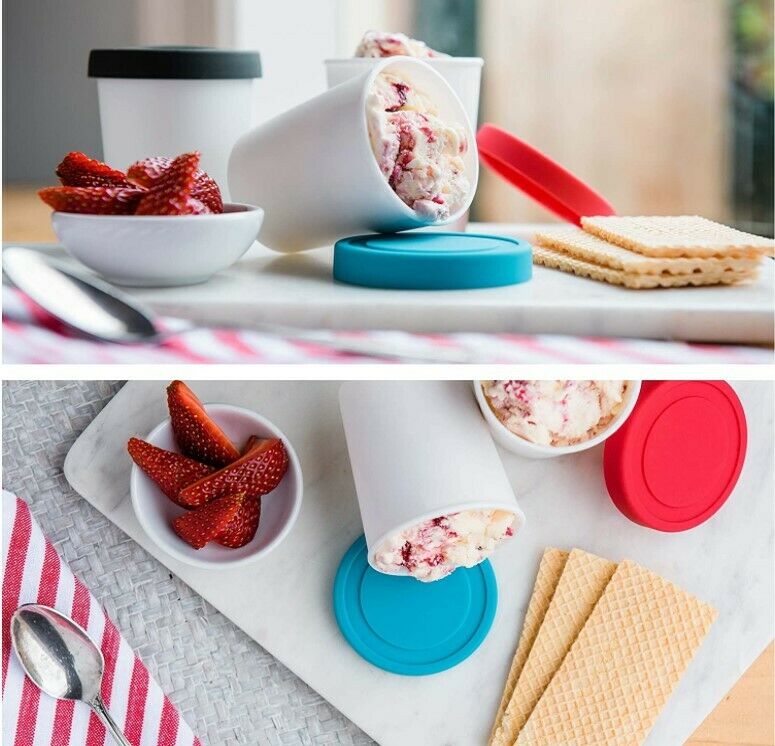 Mini Envases Para Congelador De Helados - Juego De 6 Con Tapas De Silicona - Fresh Stock Dated December 2025