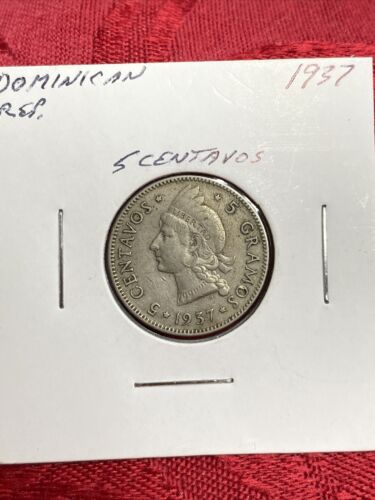 1937~~DOMINICAN  REPUBLIC  5 CENTAVOS COIN - Fresh Stock Dated February 2026