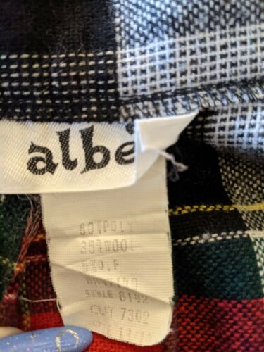 Vintage ALBEE Made in USA PLAID WOOL Button Up MAXI Skirt PREPPY COTTAGECORE - Fresh Stock Dated February 2026