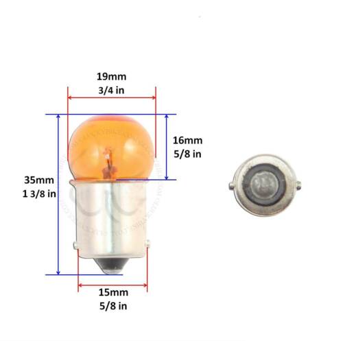 4x Light Bulb Amber Turn Signal Blinker Single Filament Lamp 1156 BA15S 23W - Fresh Stock Dated February 2026