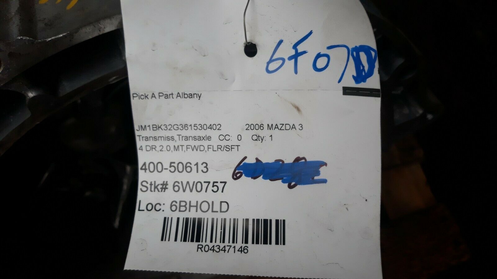 ✔ 2004-2006 Mazda 3 5 Speed MANUAL Transmission with ABS - Fresh Stock Dated December 2025