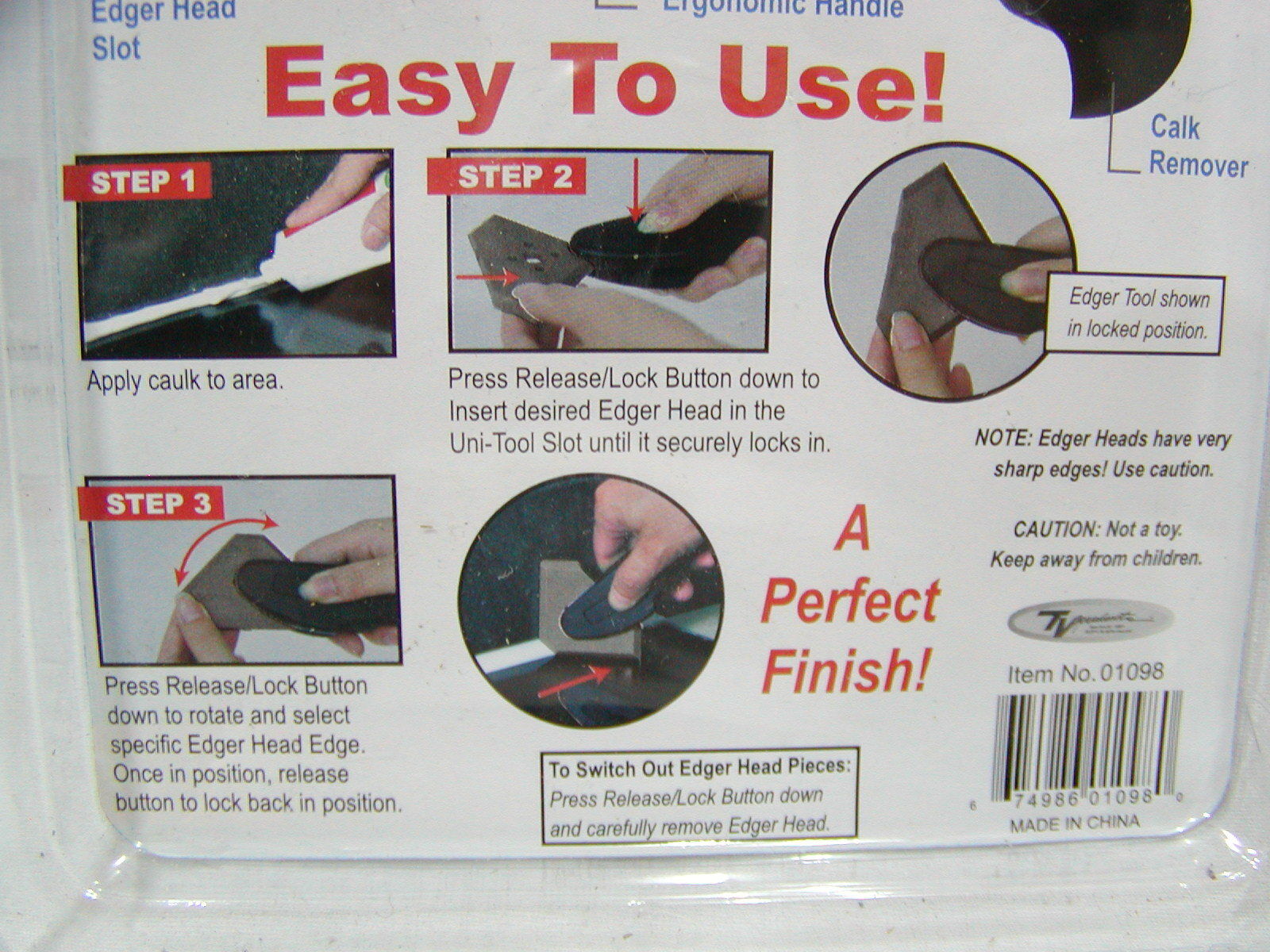 Unopened Smart Caulk Tool Kit 8 Sealing Edge Size Removal Tool Scraper - Fresh Stock Dated February 2026