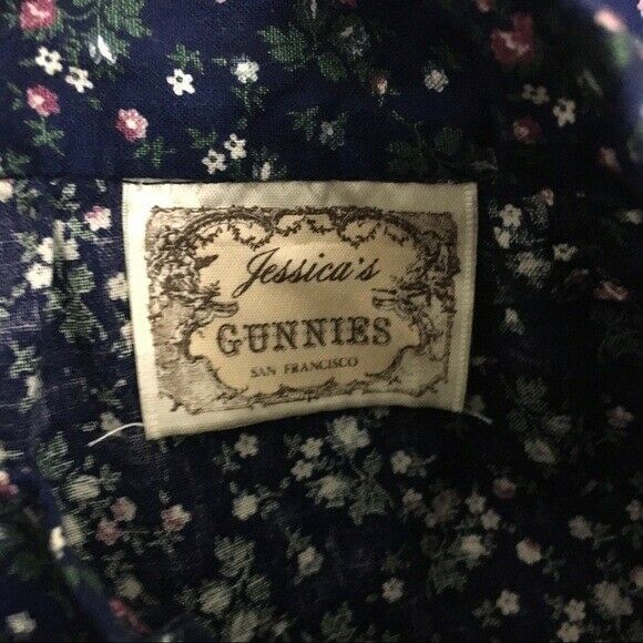 Jessica’s Gunnie’s Gunne Sax Vtg. Skirt Sz 24 in XS Blue/Multi Buttons Lace - Fresh Stock Dated February 2026