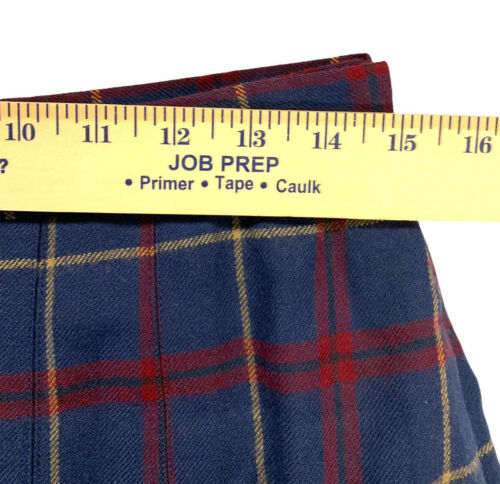 David Brooks Ltd Vintage Skirt Plaid Pleated Wool Blue Tartan Knee 14 - Fresh Stock Dated February 2026