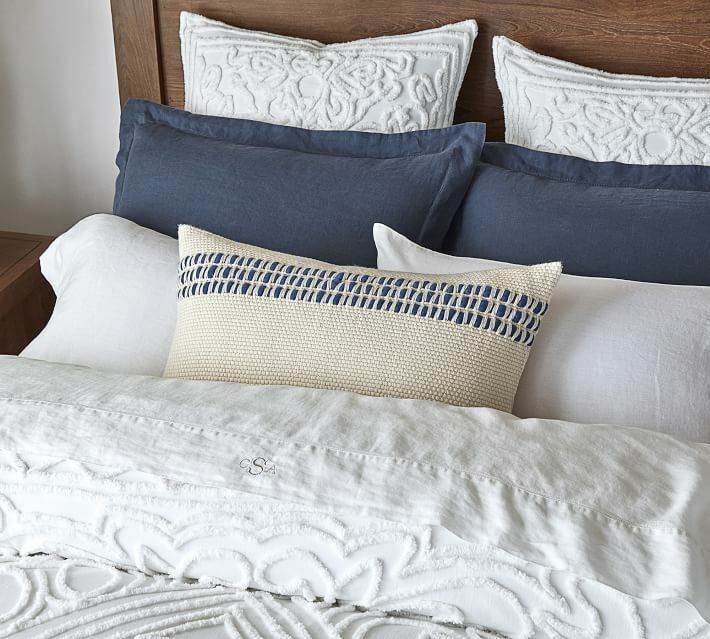 New Pottery Barn White Isabelle Candlewick Standard Sham- 26 x 20 Sold Separatly - Fresh Stock Dated February 2026