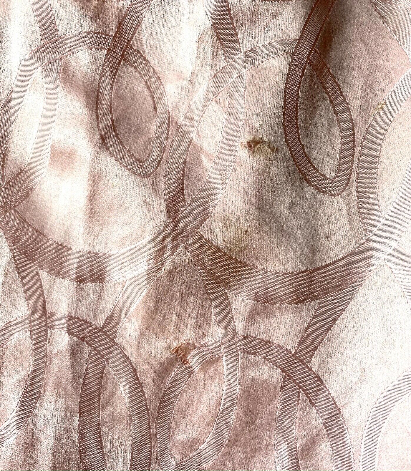 Antique Pretty Pink Silk Jacquard Trained Skirt Victorian 31