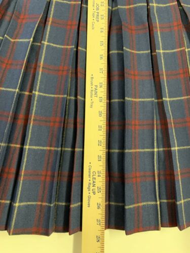 David Brooks Ltd Vintage Skirt Plaid Pleated Wool Blue Tartan Knee 14 - Fresh Stock Dated February 2026