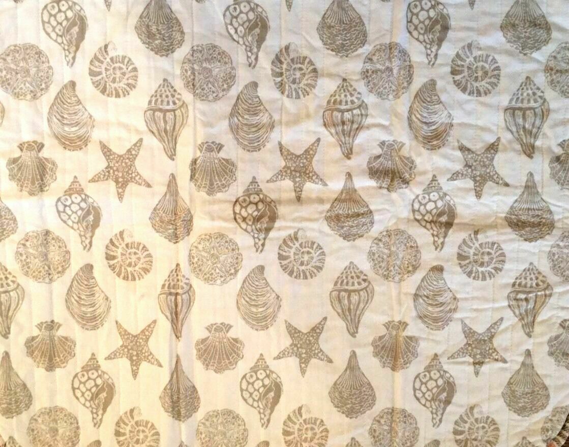 2pc Sigrid Olson Stiped Seashells Pillow Shams Coral Brown White 21 x27 Standard - Fresh Stock Dated February 2026