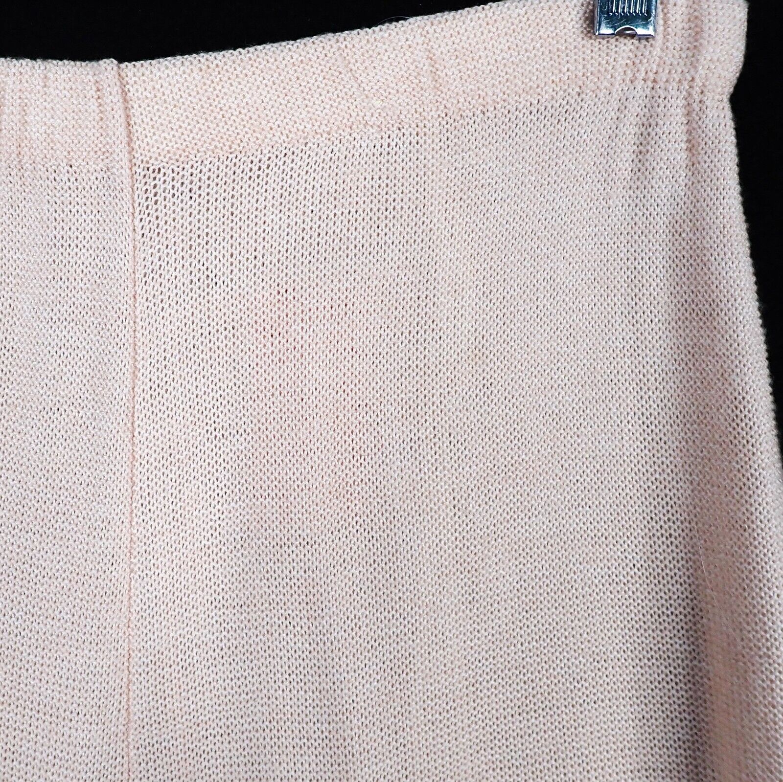 Vintage 80s Light Pink Knit A-Line Skirt Size S/M Elastic Waist Acrylic Blend - Fresh Stock Dated March 2026