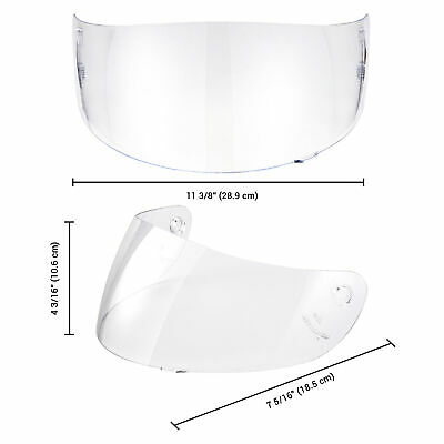 AHR RUN-B Replacement Motorcycle Helmet Front Visor Solid PC Face Shield - Fresh Stock Dated February 2026