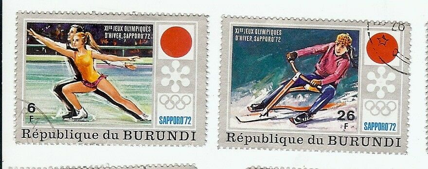 Lot of 19 Burundi Olympic Stamps 1964 Innsbruck, 1968 Grenoble & 1972 Sapporo - Fresh Stock Dated December 2025