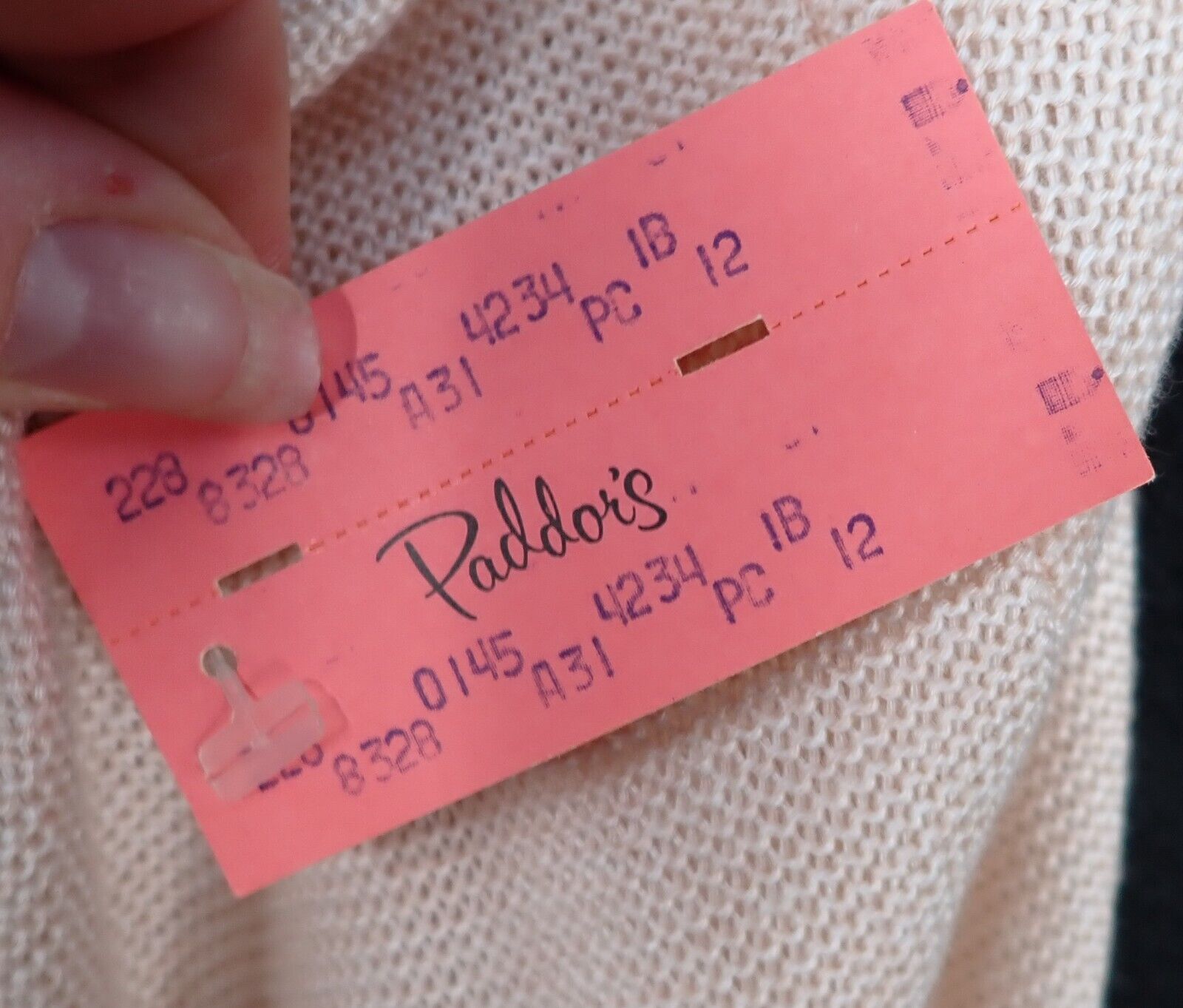 Vintage 80s Light Pink Knit A-Line Skirt Size S/M Elastic Waist Acrylic Blend - Fresh Stock Dated March 2026