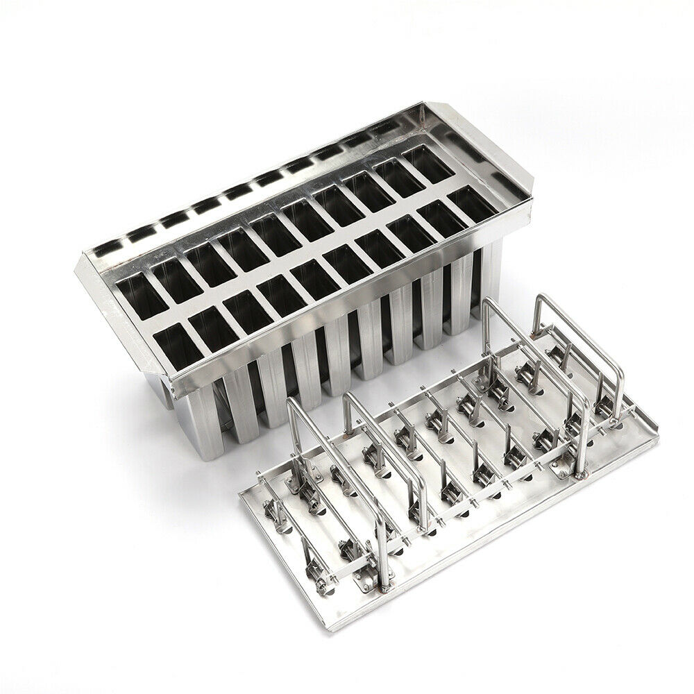 20pc Ice Cream Stick Mold DIY Ice Pop Lolly Popsicle Mold Holder Stainless Steel - Fresh Stock Dated February 2026