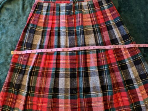 Vintage ALBEE Made in USA PLAID WOOL Button Up MAXI Skirt PREPPY COTTAGECORE - Fresh Stock Dated February 2026